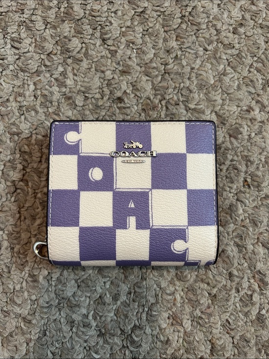 Coach Handbags - Coach Purple Checkerboard Wallet